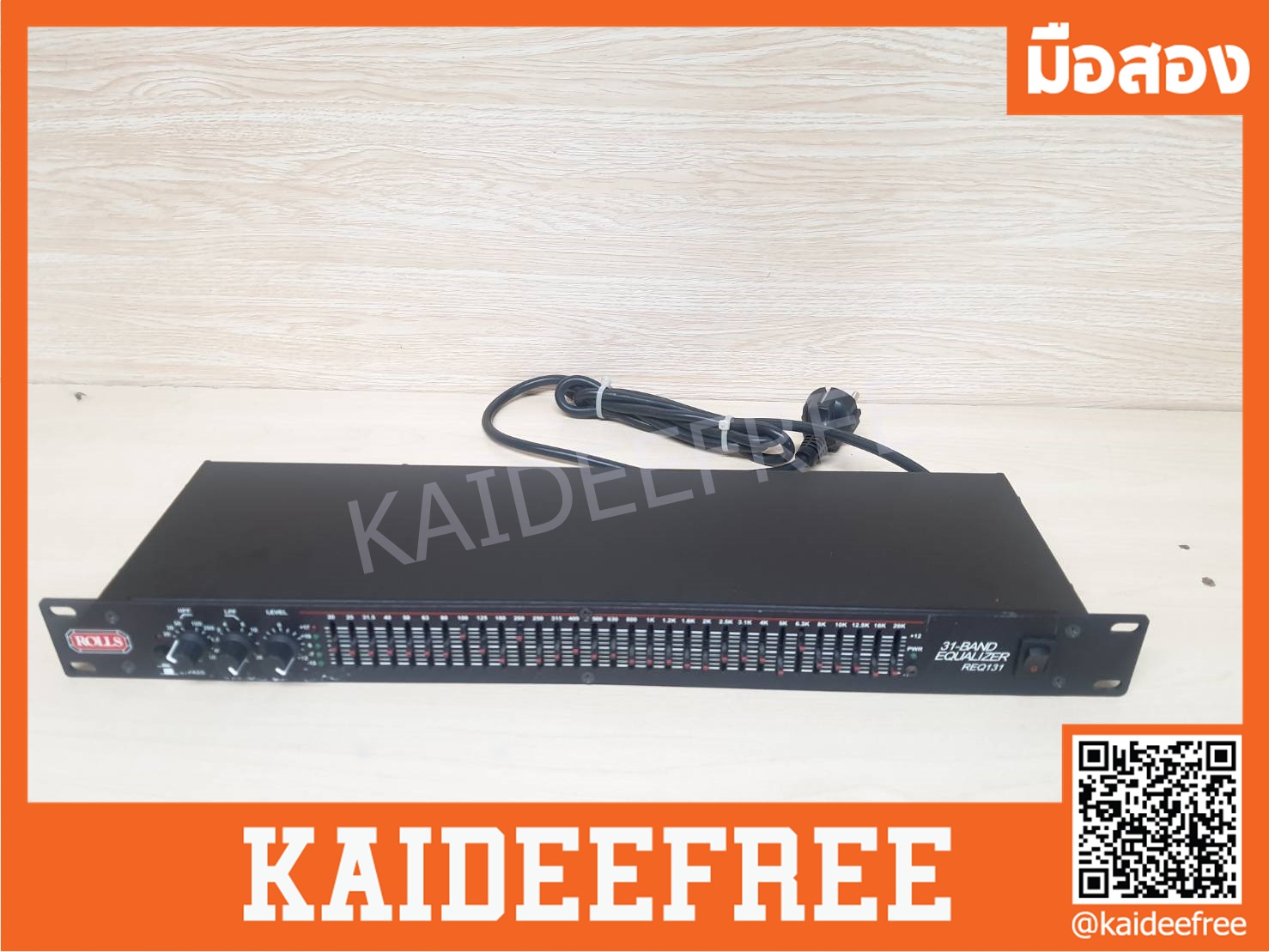 Rolls REQ131 - Single Channel 31-Band Graphic Equalizer with High and Low Pass Filters