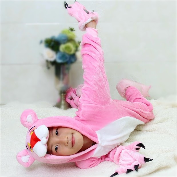 ชุดนอนมาสคอต / แฟนซี เด็ก เสือ พิ้งแพนเตอร์ pinkpanther