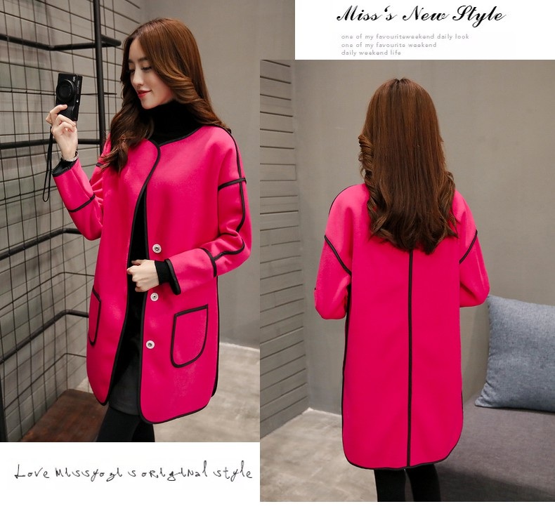 พรีออเดอร์ - เสื้อแจ็คเก็ตสไตล์เกาหลี Pre - CT717 (สีบานเย็น)