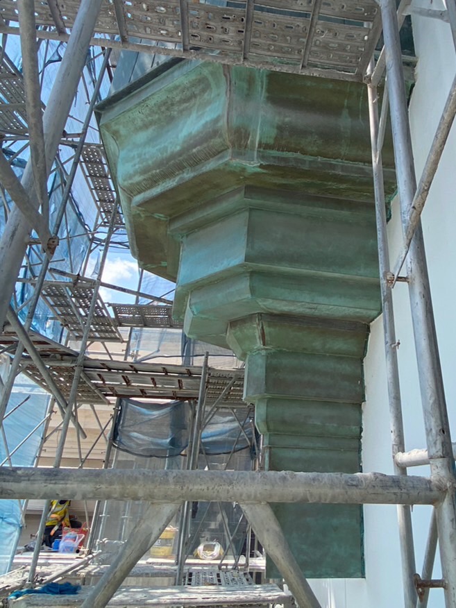 งานทองแดง ทำสีสนิมเขียว