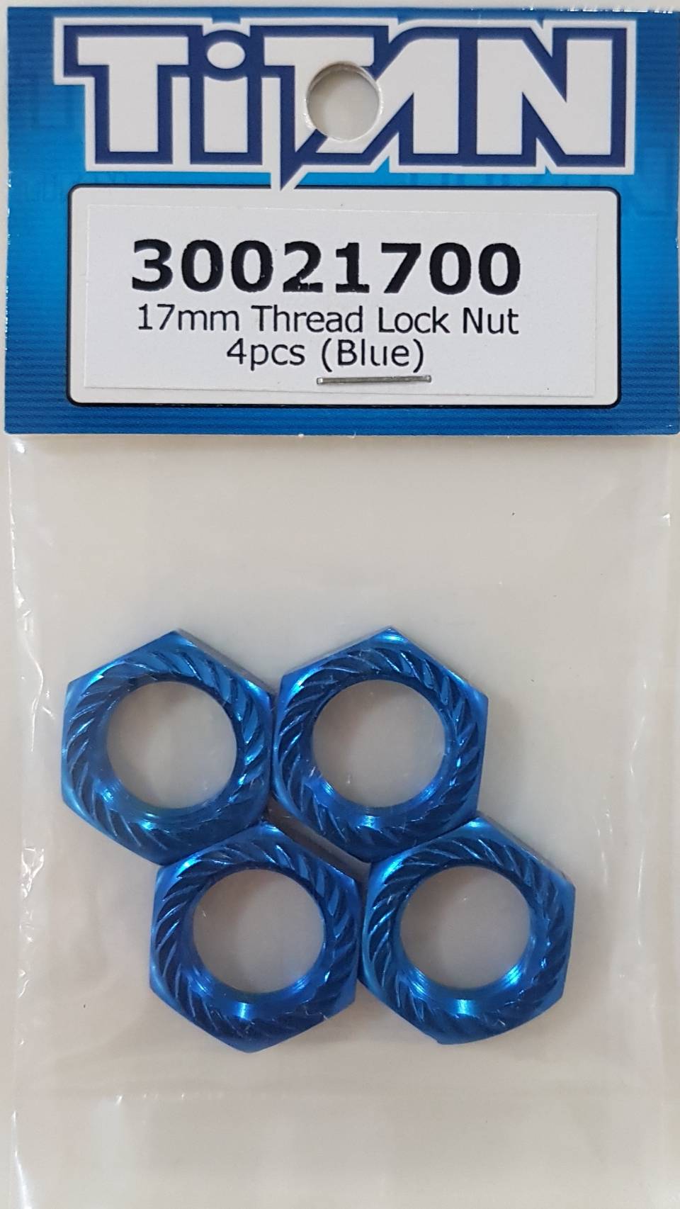 17 mm. Tread Lock Nut (4pcs./Blue)