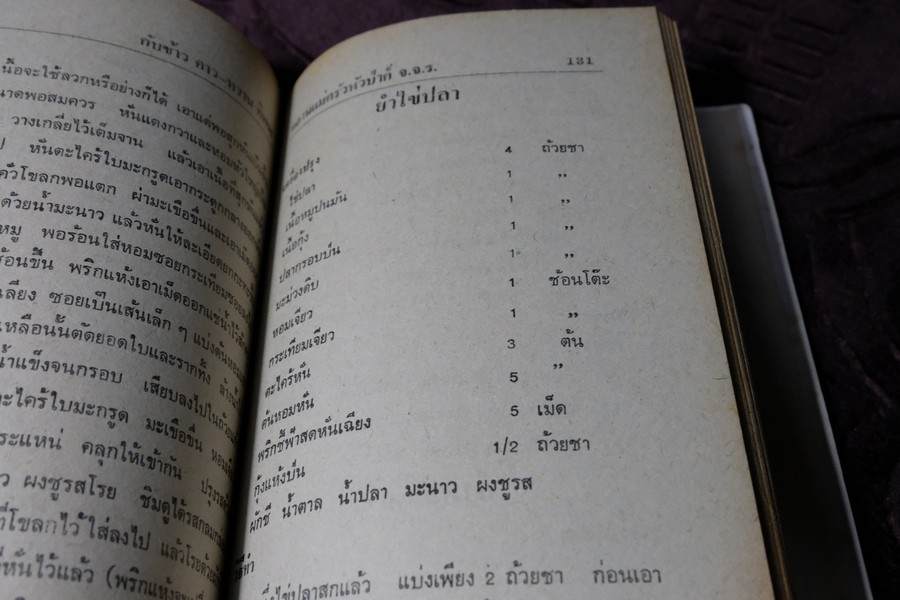 ตำรากับข้าว คาว-หวาน ทิพรส โดย หลานเเม่ครัวหัวป่าก์ จ.จ.ร. ปกเเข็ง 355 หน้า ปี 2521