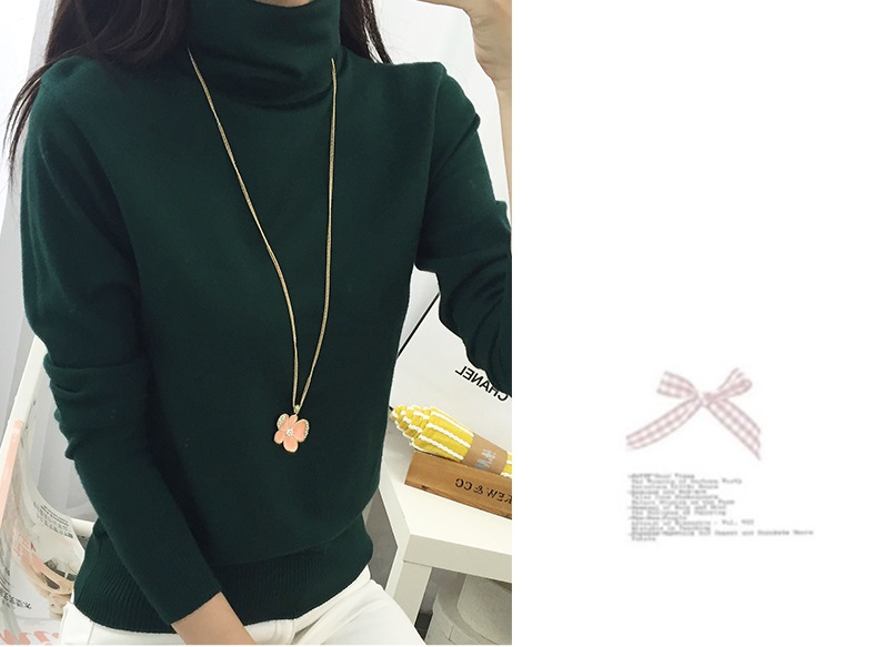 พรีออเดอร์ - เสื้อไหมพรมแขนยาว Pre - ST695 (สีเขียวเข้ม)