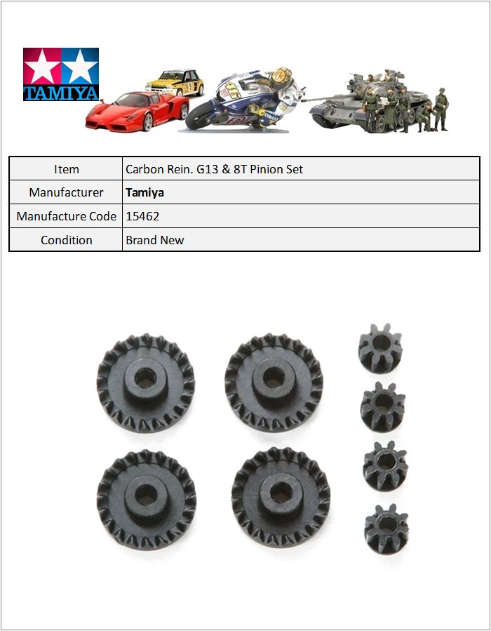 Carbon Reinforced G13 & 8T Pinion Gear Set.