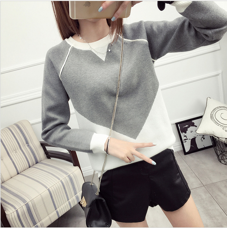 พร้อมส่ง - เสื้อไหมพรมแขนยาว ST185 (สีเทา)