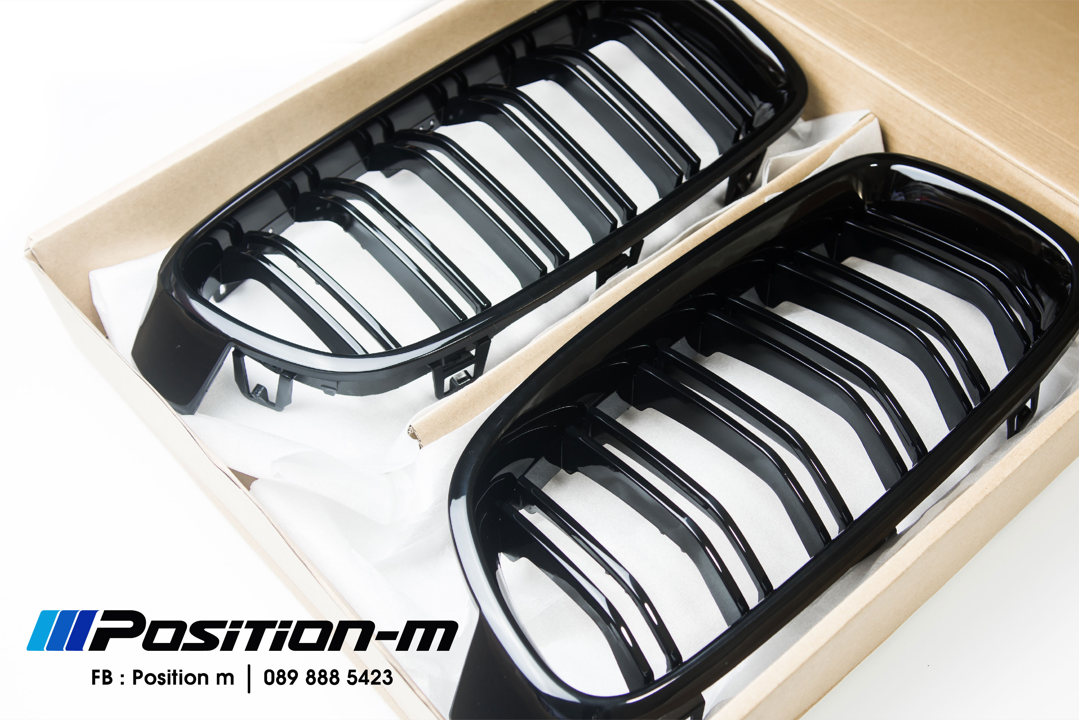 กระจังหน้า F30 ซี่คู่ ดำเงา