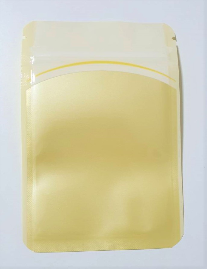 ถุงซิปแบน หน้าใส หลังพลาสติกสี