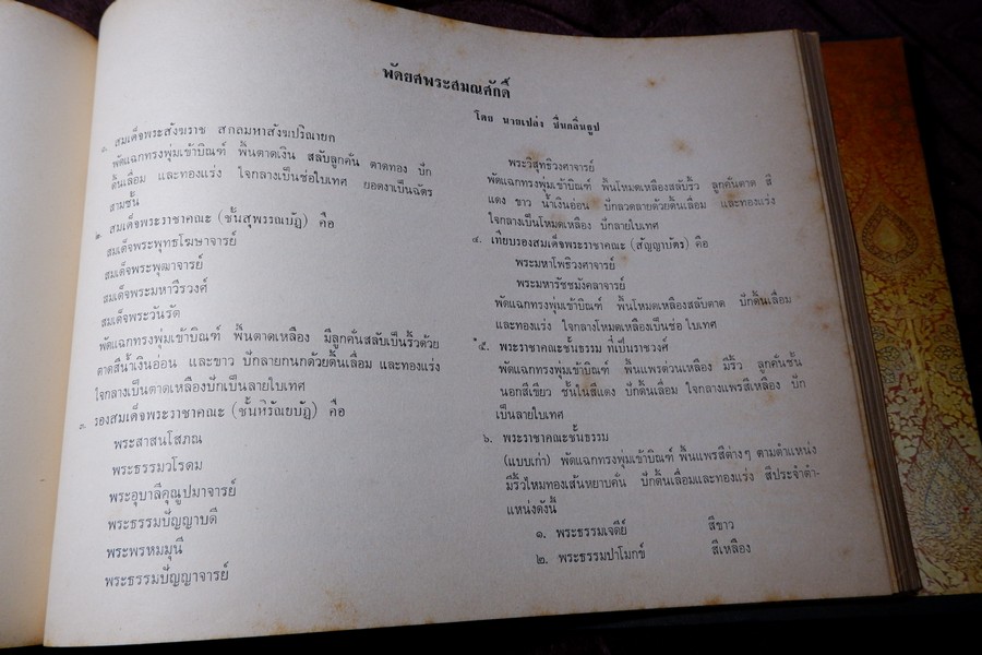 ทำเนียบ พัดยศ สมณศักดิ์ โดย สนติ์ เเสวงบุญ ปกเเข็ง ปี 2515 (สอบถาม)