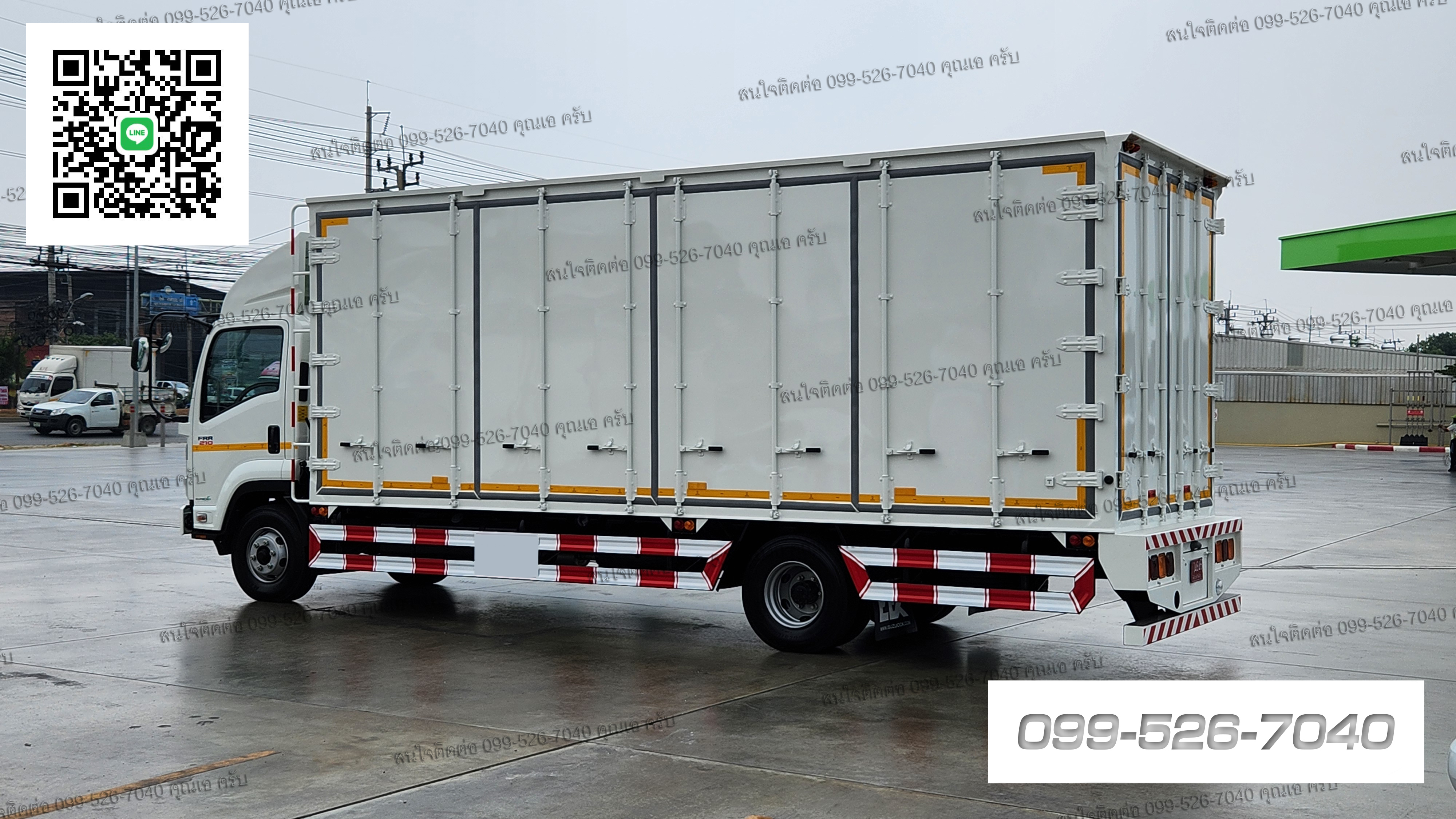 ISUZU FRR 210แรงม้า ยาว 6.5 เมตร ตู้แห้งประตู 10 บาน เปิดรอบคัน ยูโร 3
