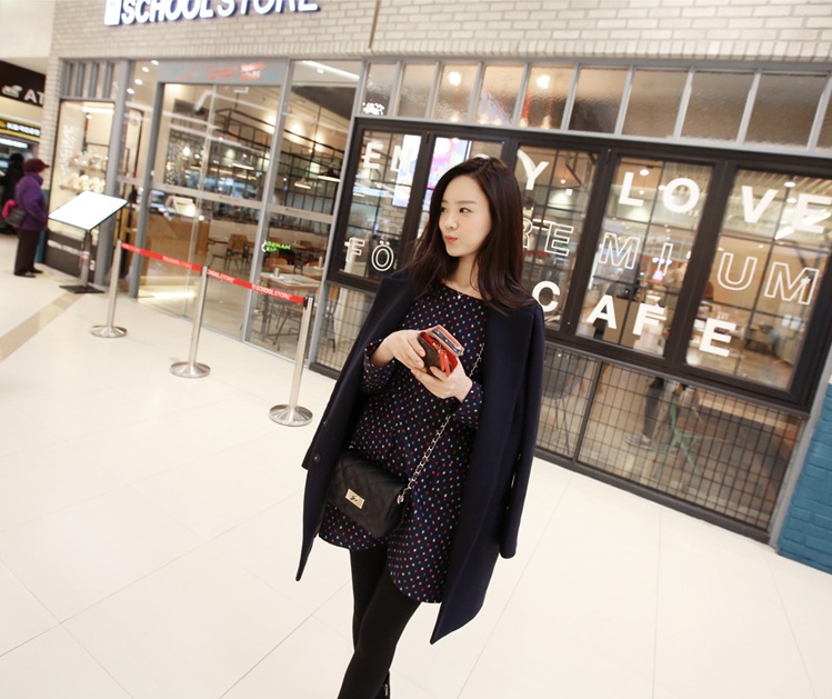 พรีออเดอร์ - เสื้อโค้ทผ้าวูลกันหนาว Pre - CT620 (สีกรม)