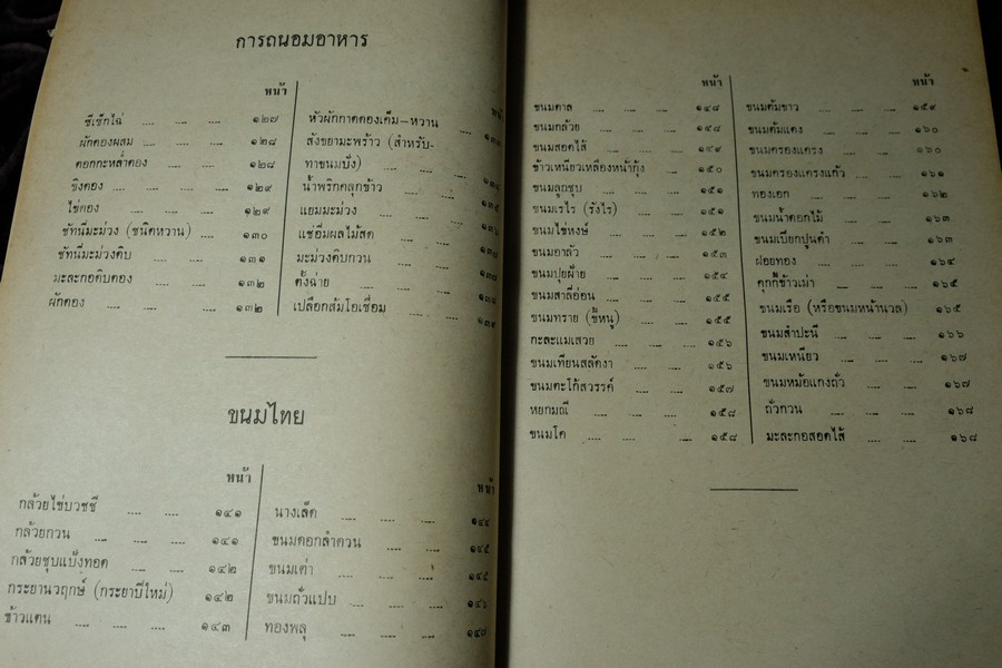 ตำรับอาหารไทย-เทศ โดย สมาคมคหเศรษฐศาสตร์ พิมพ์ในงานชุมนุมเเม่บ้าน ปี 2513