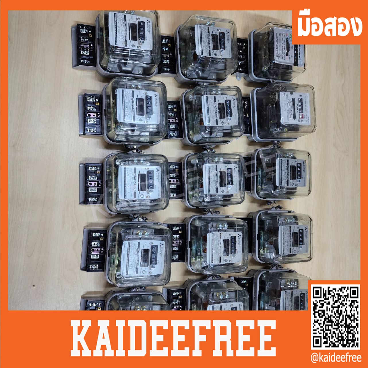 มิเตอร์ไฟ 15/45A MF-33E 1 เฟส 2 สาย MITSUBISHI มือสอง