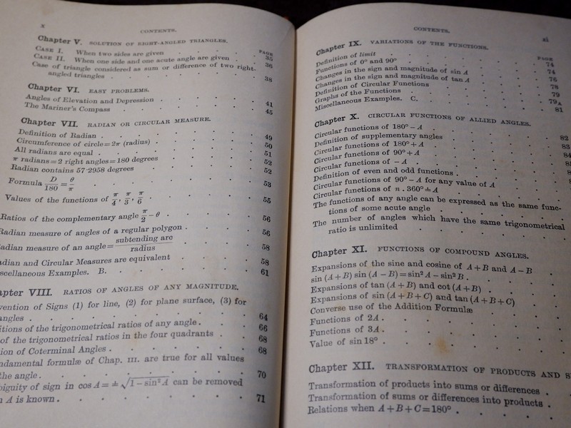 Elementary Trigonometry by HALL & KNIGHT ปกแข็ง ปี 1959