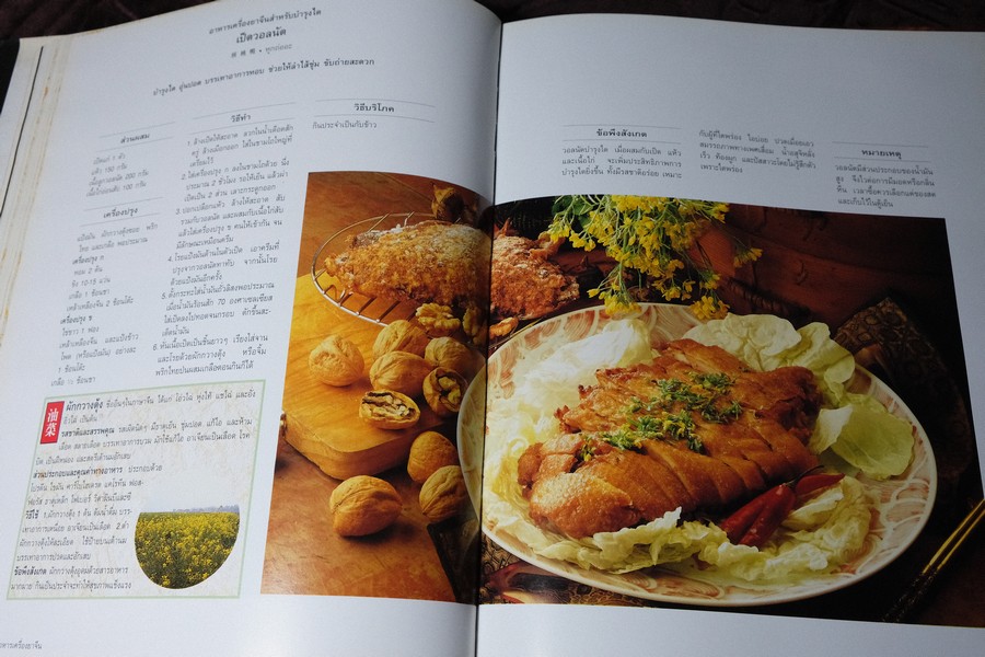 อาหารเครื่องยาจีน หลักโภชนาการ พร้อมสูตรอาหารอายุวัฒนะ ปกเเข็ง ปี 2541