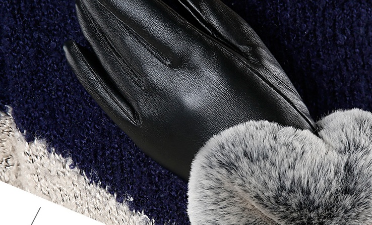 พร้อมส่ง - ถุงมือหนังกันหนาว GT110 (สีดำ)