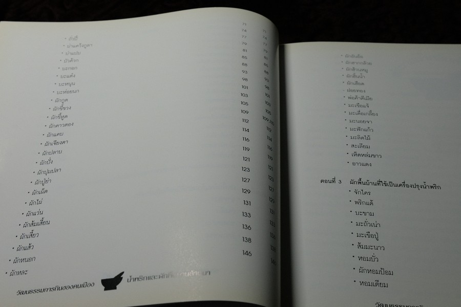 วัฒนธรรมการกินของคนพื้นเมือง น้ำพริกเเละผักพื้นบ้านล้านนา พิมพ์ปี 2543