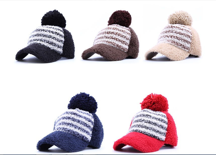 พรีออเดอร์ - หมวกแก๊ปไหมพรม Pre - HT623 (สีแดง)