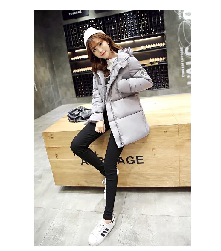 พรีออเดอร์ - เสื้อกันหนาวสไตล์เกาหลีบุนวม Pre - CT725 (สีเทา)