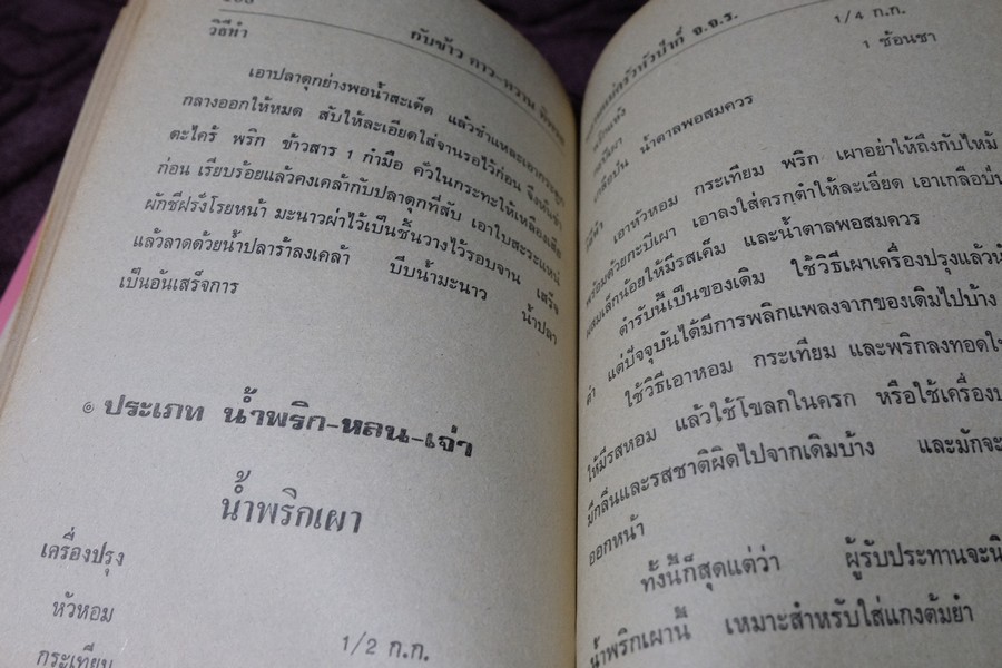 ตำรากับข้าว คาว-หวาน ทิพรส โดย หลานเเม่ครัวหัวป่าก์ จ.จ.ร. ปกเเข็ง 355 หน้า ปี 2521