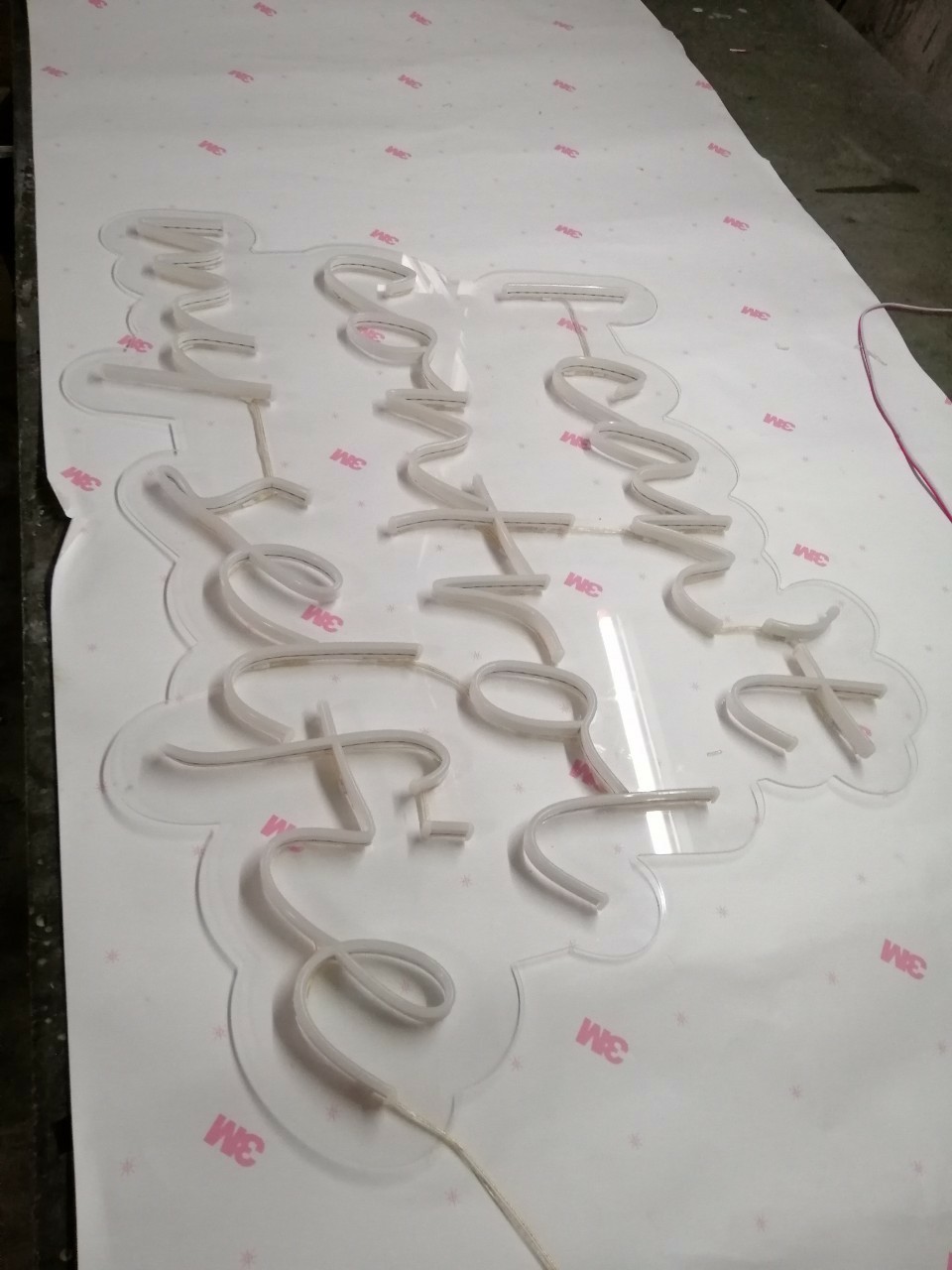 ป้ายไฟนีออนFlex แสงสีขาว