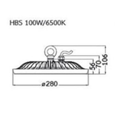 โคมไฮเบย์ LED HBS 100w BEC (แสงขาว)