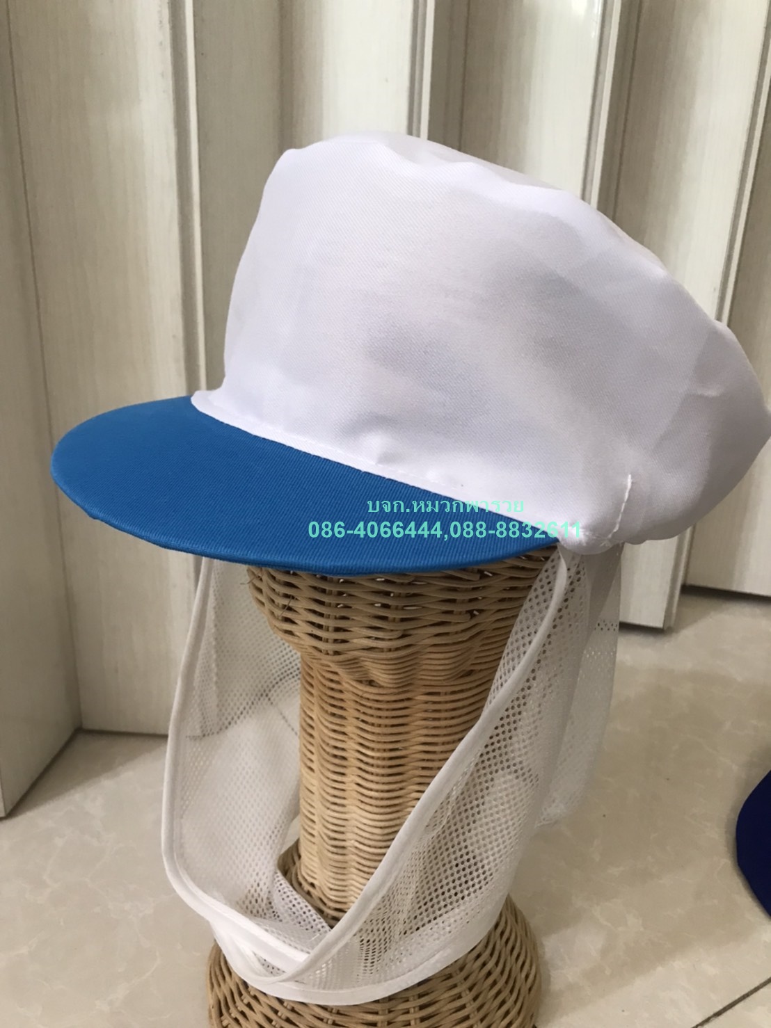 หมวกโรงงานตาข่ายบน ตาข่ายล่างปิดคาง
