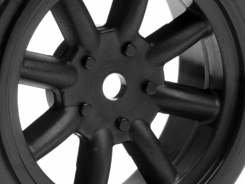 Vintage 8 Spoke Wheel 26mm Black (0mm Offset).