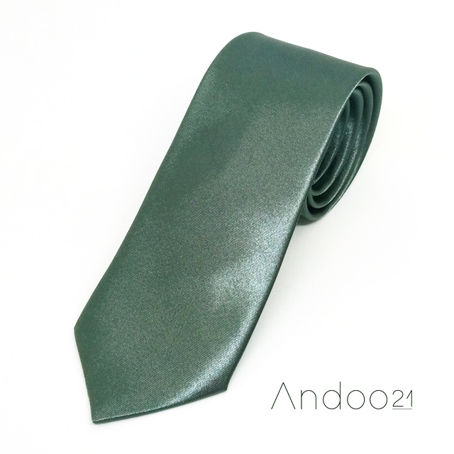 NT319- Dark gray - เนคไท ผ้ามัน สีเทาเข้ม หน้ากว้าง 3 นิ้ว