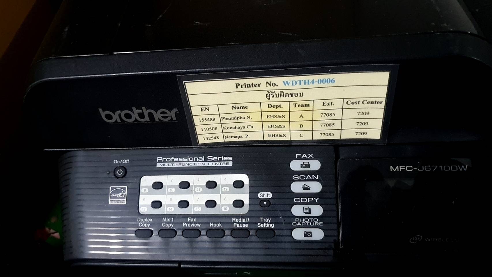 เครื่องปริ้น Brother Inkjet รุ่น MFC-J6710DW (wifi) มือสอง