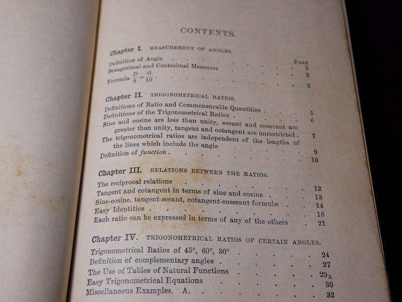 Elementary Trigonometry by HALL & KNIGHT ปกแข็ง ปี 1959