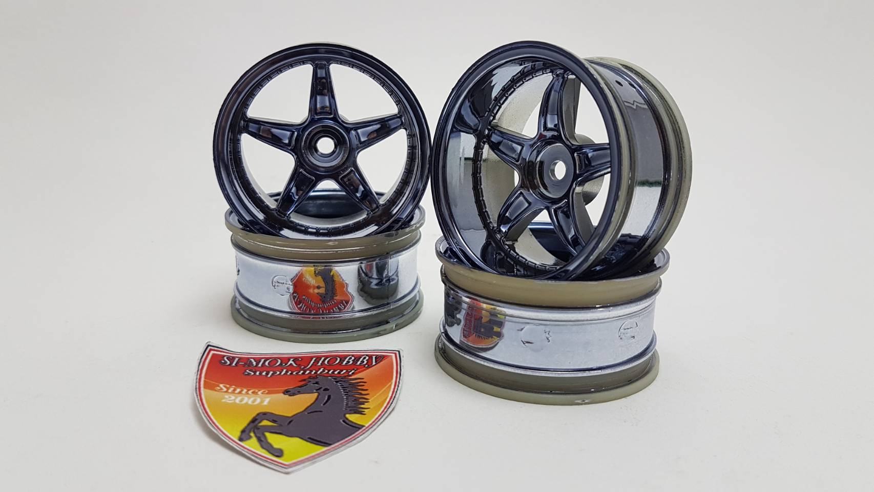 26mm Star Wheel Blue Luster (10mm Offset)(4pcs)