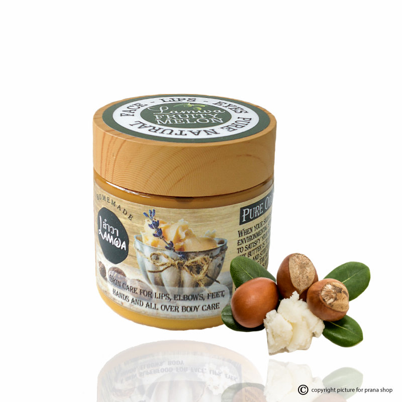 [ลิปบาล์ม อายครีม ลบผิวแตกลาย ฯลฯ] Prana Shop Organic Shea Butter ออร์แกนิค เชียบัตเตอร์ 60g.