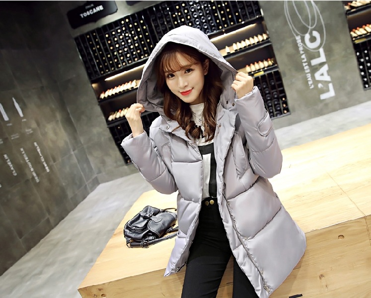 พรีออเดอร์ - เสื้อกันหนาวสไตล์เกาหลีบุนวม Pre - CT725 (สีเทา)