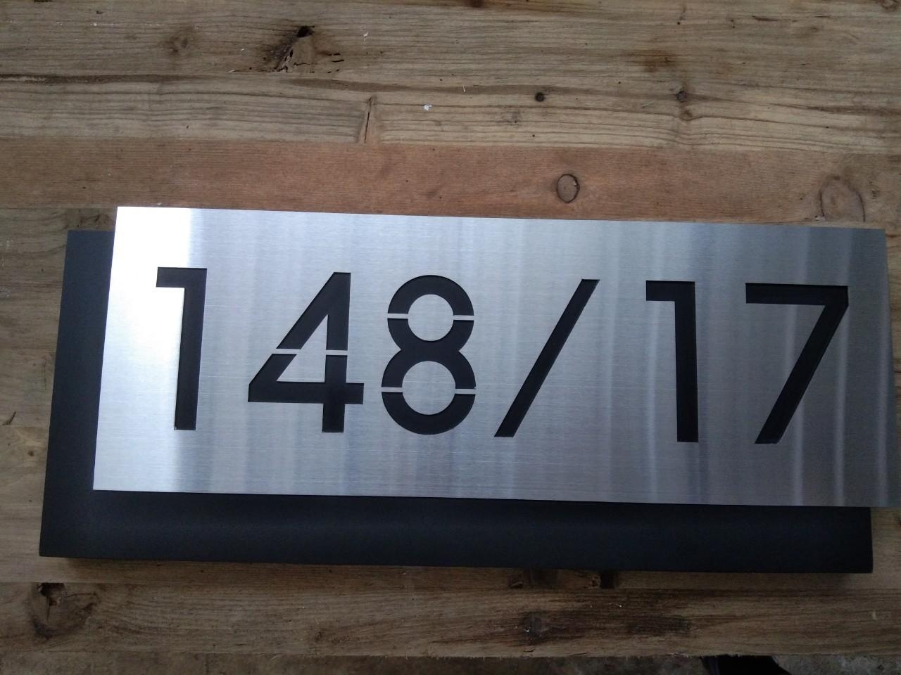 ป้ายเลขที่บ้าน แผ่นเรียบกัดกรดอ