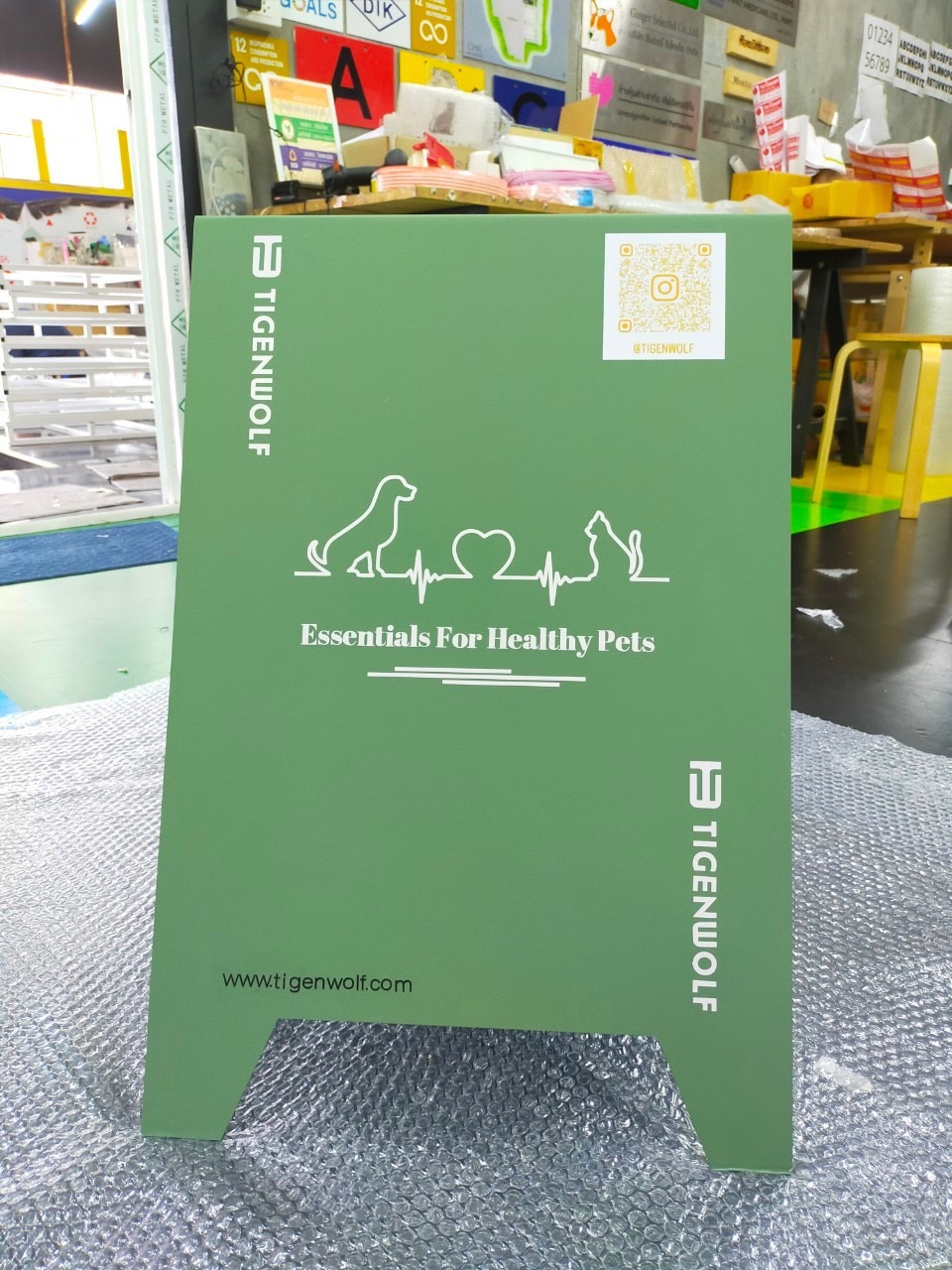 ป้ายตั้งหน้าร้าน ป้ายซิงค์ติดสติ๊กเกอร์ไดคัท