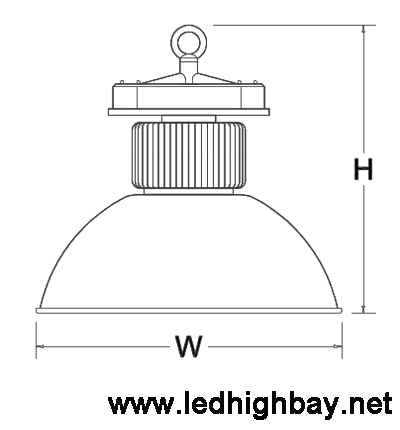 โคมไฮเบย์ LED Lunar 80w แสงขาว