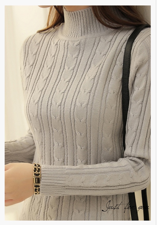 พรีออเดอร์ - เสื้อไหมพรมคอเต่า Pre - ST742 (เทา)