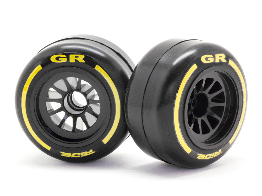 GR F-1 Tire (Front/Pre-Glued) High-Grip Belted Formula-1 (Tire decal included) (2pcs)