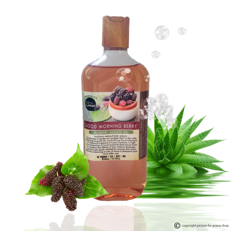 Bath & Body Set #4: เซตผลิตภัณฑ์ดูแลผิวกาย เจลอาบน้ำลูกหม่อน + เกลือภูเขาขัดผิว + ลีลาวดี ออยล์ธรรมชาติ บำรุงผิว + ฟรี กระเป๋า (รวม 4 ชิ้น)