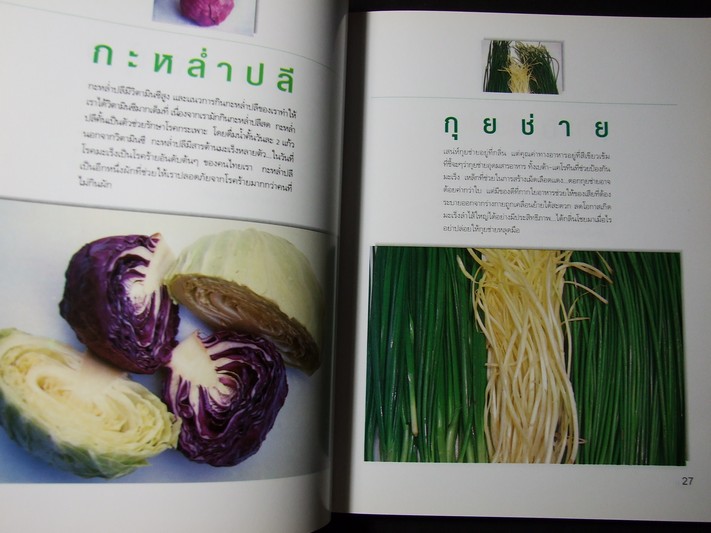 มหัศจรรย์ผัก 108 โดย มูลนิธิโตโยต้า และมหาวิทยาลัยมหิดล พิมพ์ครั้งที่ 8 ปี 2545 หนา 422 หน้า