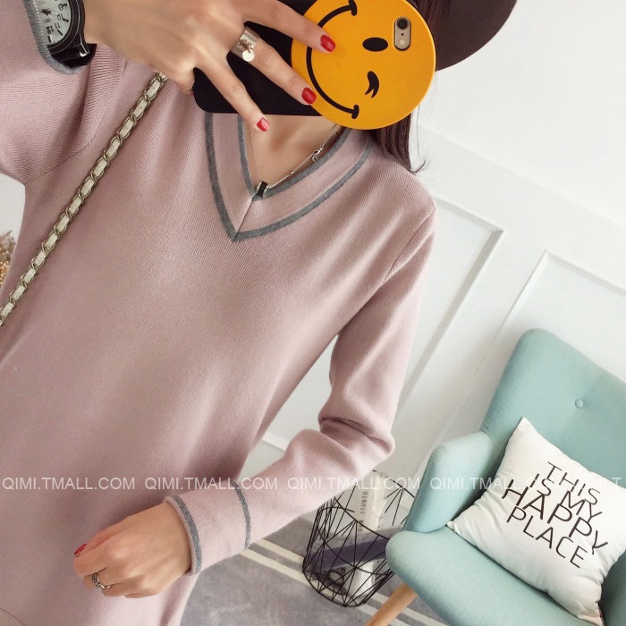 พรีออเดอร์ - เดรสไหมพรม Pre - DT145 (สีชมพู)