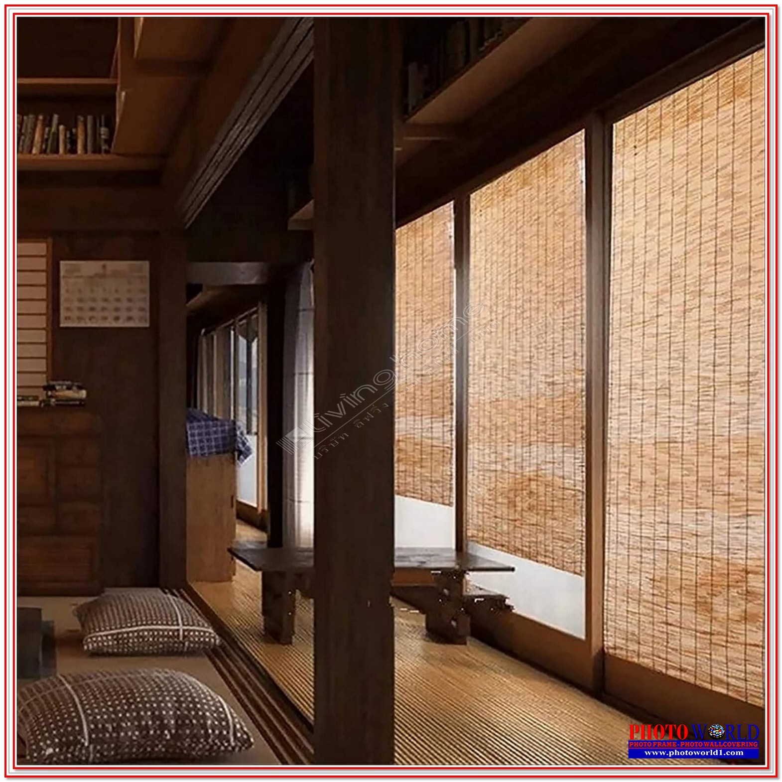 มู่ลี่ไม้ไผ่ "Bamboo Wooden Blinds" ผ้าม่าน ม่าน มู่ลี่ มู่ลี่ไม้ ม่านม้วน วอลเปเปอร์ รับติดตั้ง ออกแบบ ราคาถูก ทุกประเภท ทุกรูปแบบ