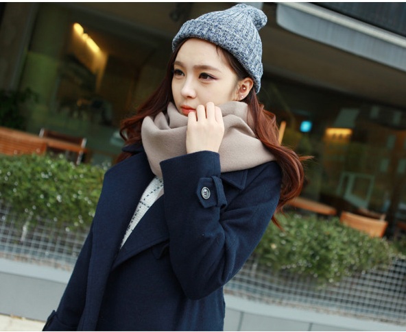 พร้อมส่ง - เสื้อโค้ทผ้าวูล CT166 (สีกรม)