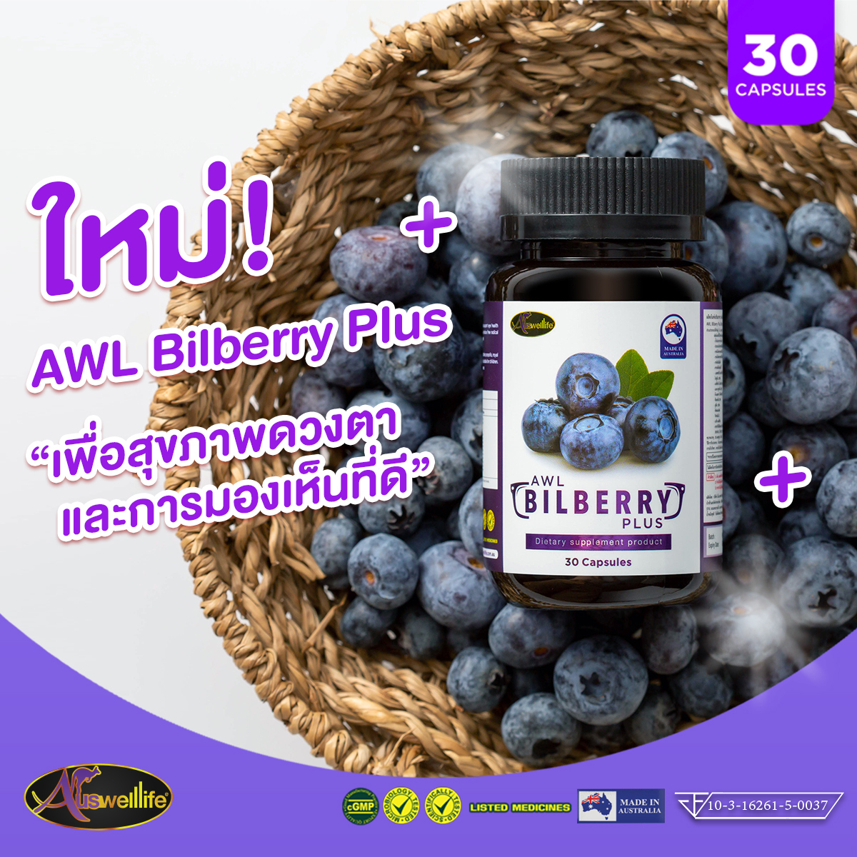 Bilberry ออสเวลไลฟ์, Bilberry วิตามิน, บิลเบอร์รี่ วิตามิน