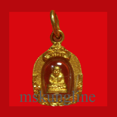 หลวงพ่อเงินจิ๋ว เนื้อเงินชุบทอง เลี่ยมทอง