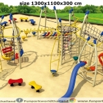 เครื่องเล่นสนามกลางแจ้ง (size L) size 1300x1100x300 cm