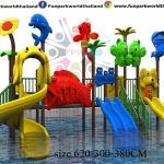 เครื่องเล่นสนามLLDPEทางน้ำ ขนาด 620-300-380CM