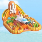 รายละเอียดสินค้า - ขนาด เป่าลมสไลเดอร์บนบก 8x15x3 M - สี สีขาว, สีฟ้า, ลิง, เหลือง, แดง, เขียว, ม่วง, ชมพู, ดำ - มาตรฐาน EN14960, CE, UL, SGS, AS3533 - ผ้าใบกันน้ำ PVC เกรดความทนทานสูงรังสี UV ได้รับการรักษา, หน่วงไฟ,น้ำ -หลักฐานและผ่านใบรับรองสินค้ามาตรฐ