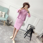 พรีออเดอร์ - เดรสไหมพรม Pre - DT152 (สีม่วง)