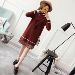 พรีออเดอร์ - เดรสไหมพรม Pre - DT110 (สีน้ำตาล)